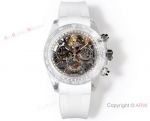 TW Factory Rolex Daytona 40*12.4mm Dandong 4802 Movement White Rubber Band Watch